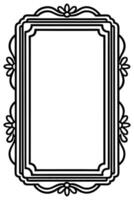a black and white drawing of a frame vector