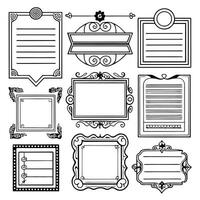 set of vintage frames and frames for text and design vector