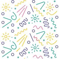 a colorful pattern with various shapes and symbols vector