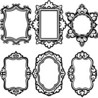 set of ornate frames vector
