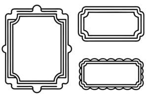 a set of four frames and a border vector