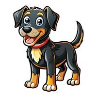 a cartoon dog with a collar and a smile vector