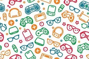 a colorful pattern with various items on it vector