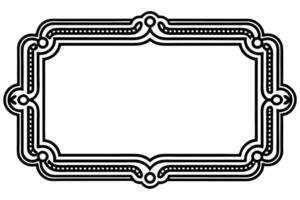 a black and white drawing of a frame with a border vector