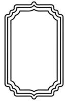 a black and white outline of a frame vector