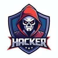 the logo for hacker vector