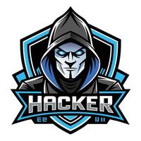 the logo for hacker vector