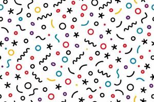 a colorful pattern with many different shapes and lines vector