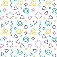 seamless pattern with colorful geometric shapes and lines vector