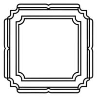 a black and white drawing of a square frame vector