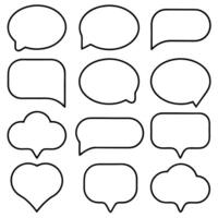speech bubbles set of different shapes and sizes vector