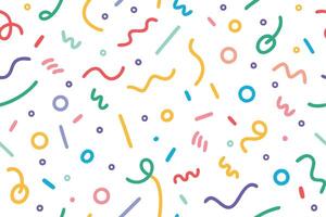 a colorful background with many different shapes and lines vector