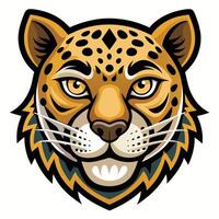 the jaguar head is shown in this illustration vector