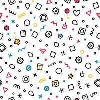 a colorful pattern with various shapes and symbols vector