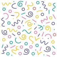 a colorful pattern with many different shapes and colors vector
