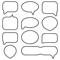a set of speech bubbles with different shapes vector