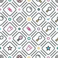 a seamless pattern with various objects and icons vector