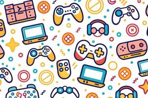 game controller seamless pattern vector