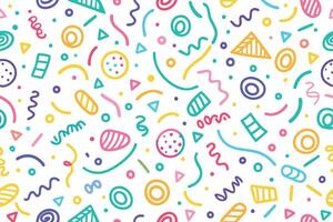 seamless pattern with colorful confetti and confetti dots vector