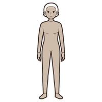 a man in a body suit standing in front of a white background vector
