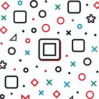 a colorful pattern with squares and circles vector