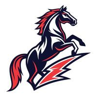a horse with a lightning bolt on its back vector