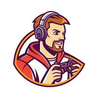 a man with headphones and a controller vector