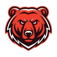 the head of a bear is shown on a white background vector