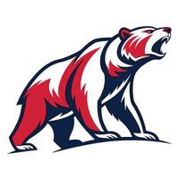 a bear with its mouth open and its head facing up vector
