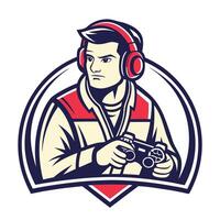 mascot icon game player vector