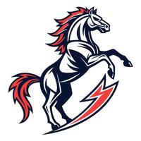 a horse with a lightning bolt on its back vector