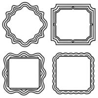 four different frames with different designs vector