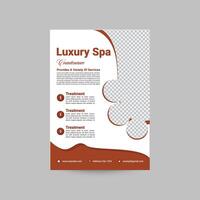 Modern spa flyer template with lovely style vector