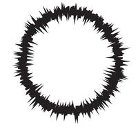 A circle made of black ink on a white background vector