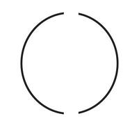 A circle with a line through it vector