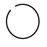 A black and white circle with a line through it vector