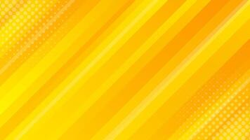 Bright orange-yellow abstract banner background with halftones. Gradient texture with smooth stripes vector