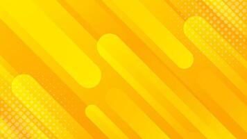 Bright orange-yellow gradient abstract dynamic background. Modern wallpaper with halftones vector