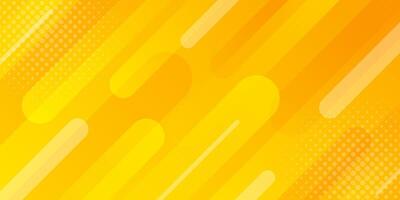 Bright orange-yellow gradient abstract dynamic background with halftones vector
