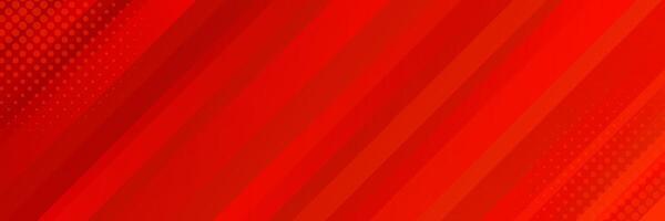 Red abstract dynamic banner background with halftones. Gradient texture with smooth stripes vector