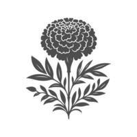 Stunning marigold flower outline for adding a natural touch to your projects vector