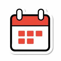 Minimalist Office Calendar for Scheduling vector