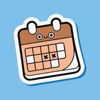Cute Office Calendar with Task Tracking vector