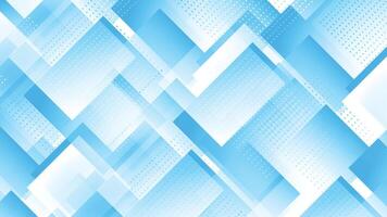 White blue geometric square pattern background with technology concept vector