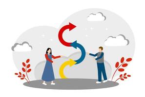 The concept of different stages of life and different stages of relationships. vector