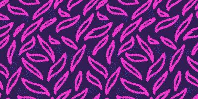 Vivid seamless abstract pattern featuring hand drawn elongated organic shapes. Plain contemporary print. Minimalist designs for textile design, wrapping paper, and modern projects vector