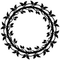 Free botanical circular frame for artisti vector