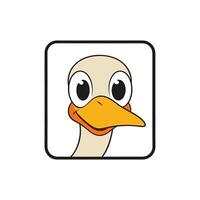 Cute Free Duck Cartoon Logo Icon Graphic for Projects vector
