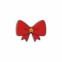 Glowing starveil bow with a touch of magical sparkle. vector
