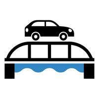 Free car bridge icon suitable for various digital uses. vector